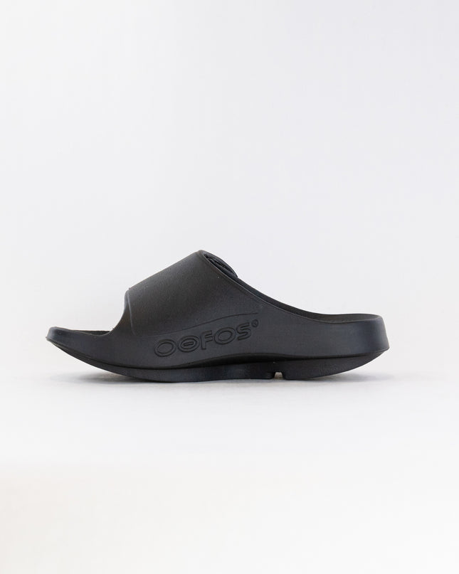 OOFOS OOahh Sport Flex Sandal (Unisex) - Matte Black
