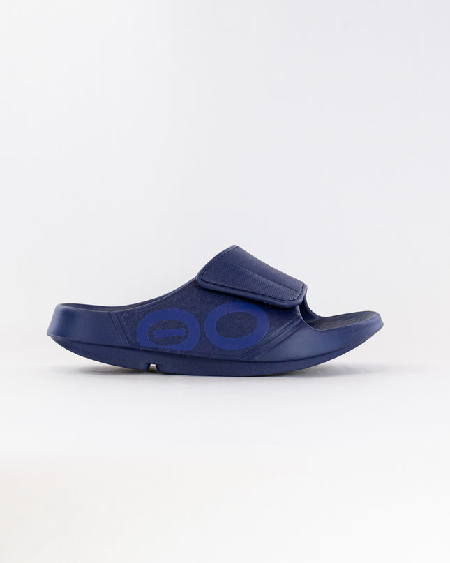 OOFOS OOahh Sport Flex Sandal (Unisex) - Navy