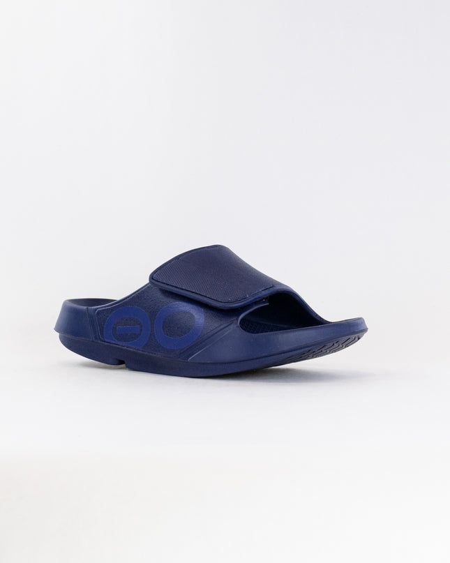 OOFOS OOahh Sport Flex Sandal (Unisex) - Navy