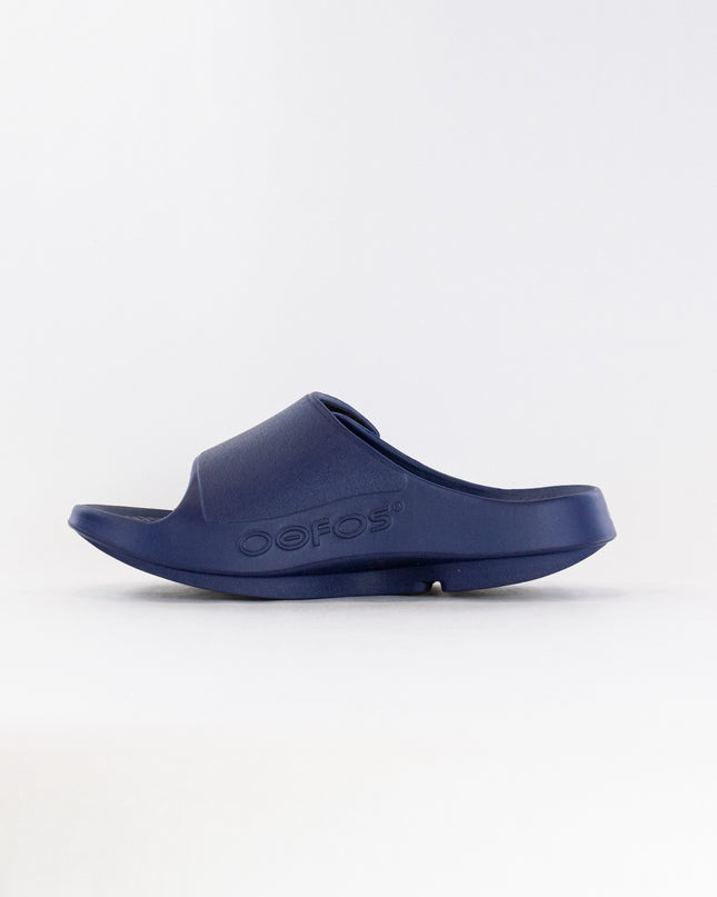 OOFOS OOahh Sport Flex Sandal (Unisex) - Navy