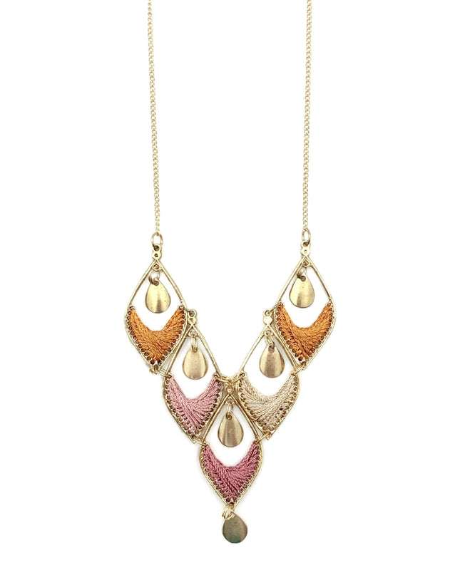 ANJU Sachi Desert Arches Collection Necklace - Multicolor V Shape