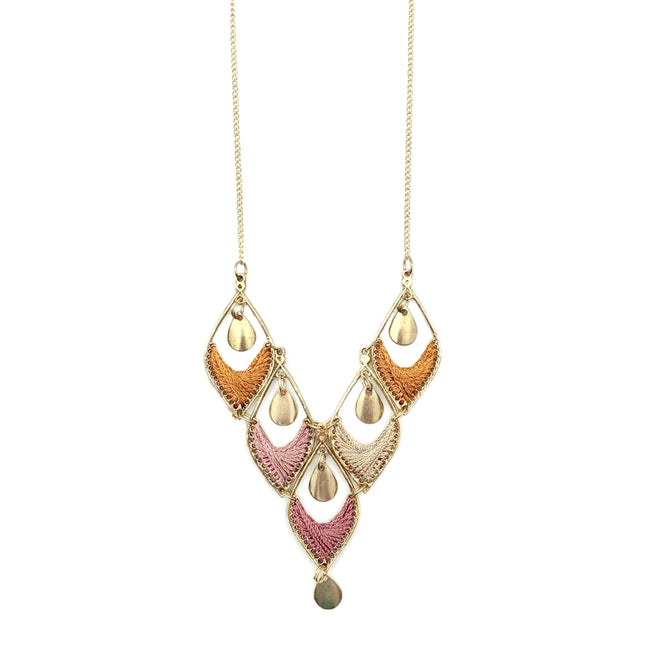 ANJU Sachi Desert Arches Collection Necklace - Multicolor V Shape