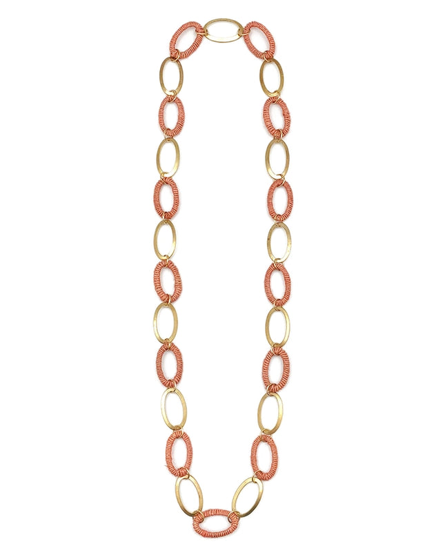 ANJU Sachi Terracotta Collection Necklace - Allover Wide Links