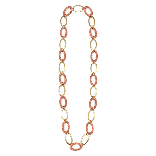 ANJU Sachi Terracotta Collection Necklace - Allover Wide Links