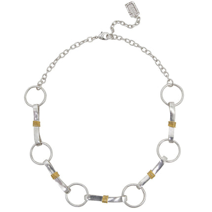 Antique gold bow necklace
