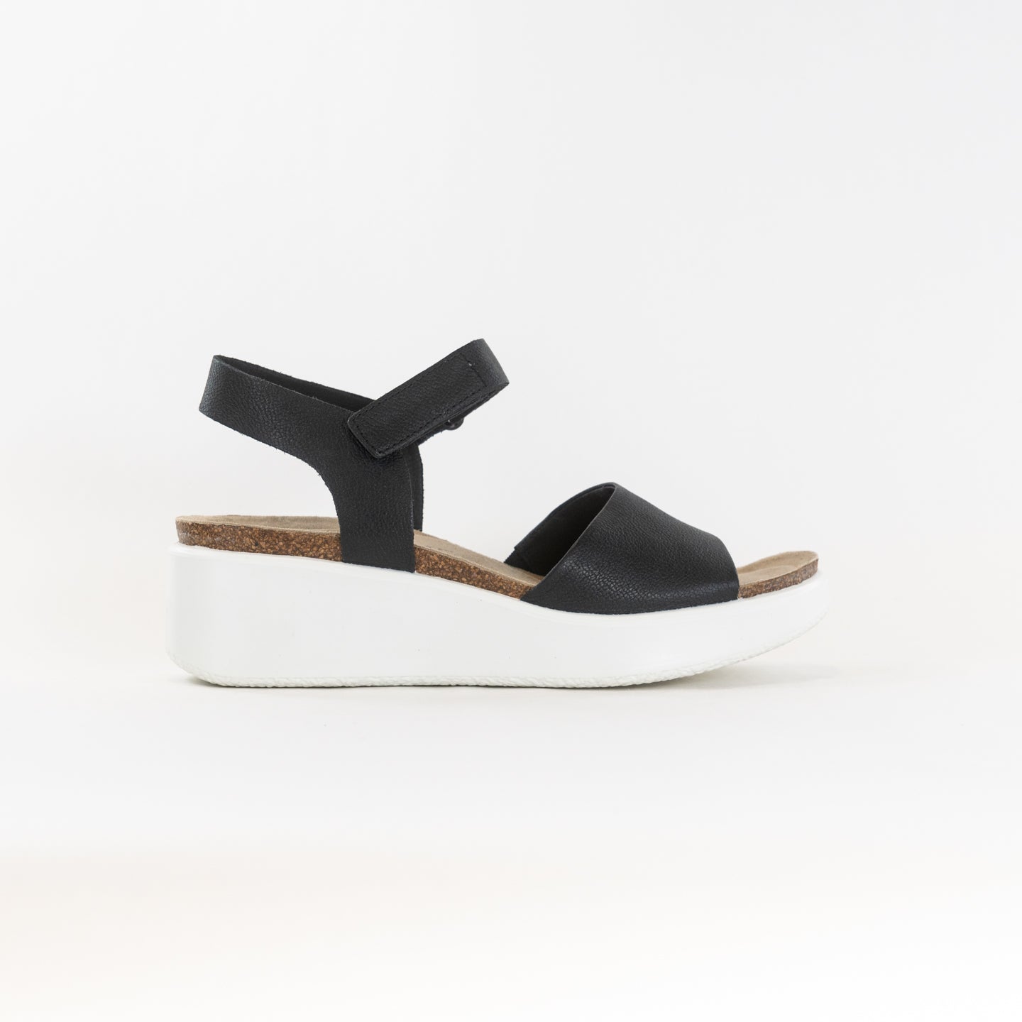 ECCO Flowt Wedge Cork Sandal (Women's) - Black