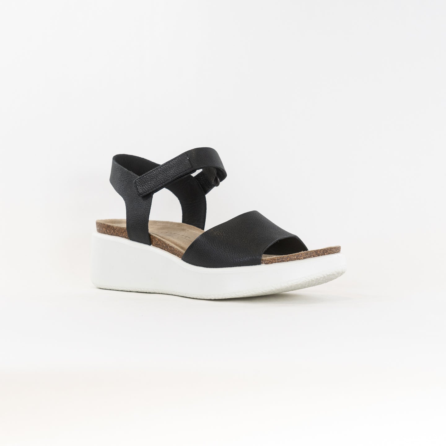 ECCO Flowt Wedge Cork Sandal (Women's) - Black