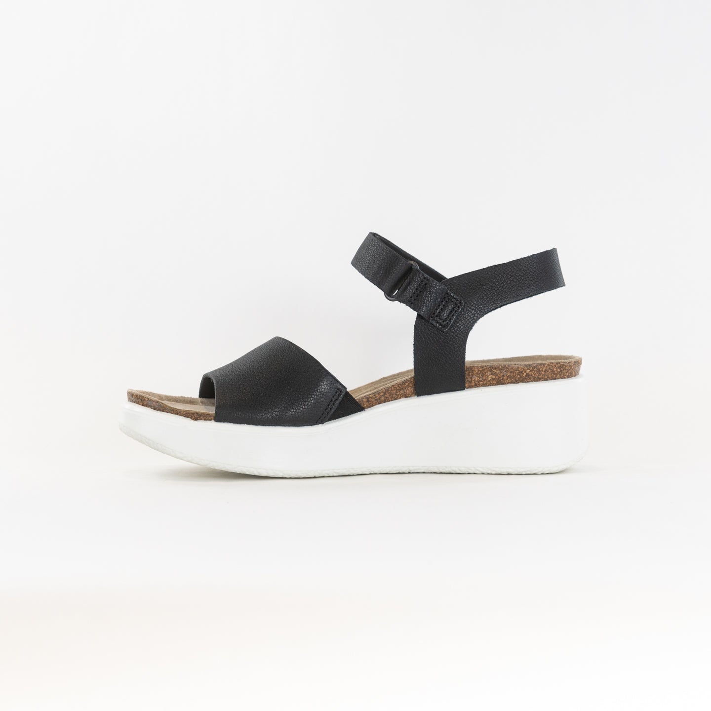 ECCO Flowt Wedge Cork Sandal (Women's) - Black