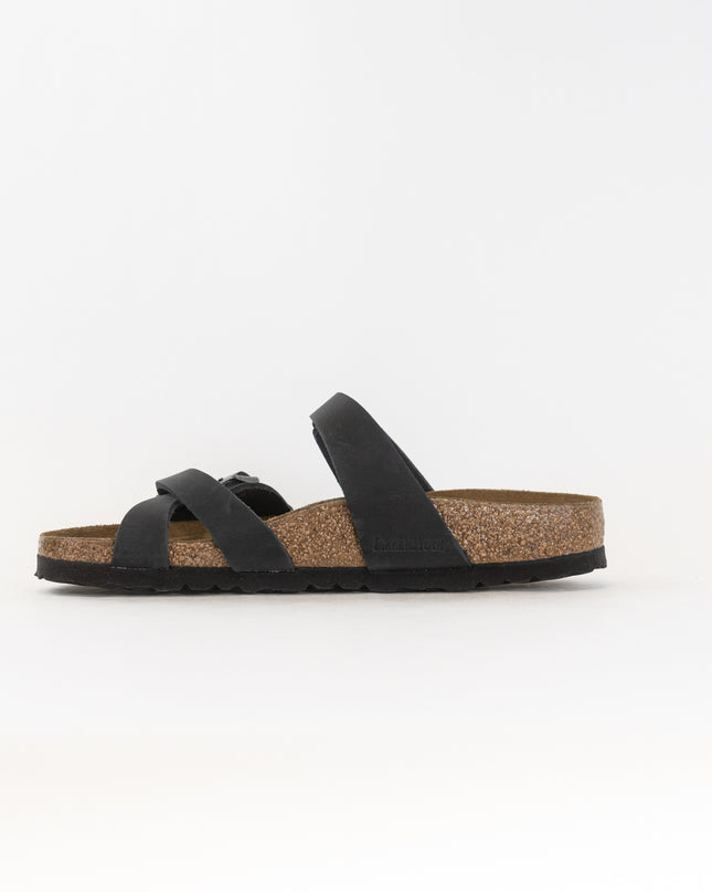 Birkenstock Franca Oiled Leather (Women's) - Black Leather