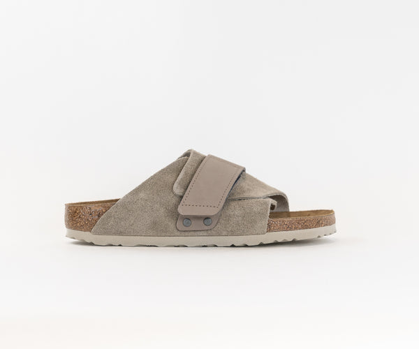 Birkenstock‎ Kyoto Taupe Suede Nubuck Leather Sandals Mens EU 45 US M12 NEW KYOTO - TAUPE - LEATHER – Plaza Shoe Store main image 4