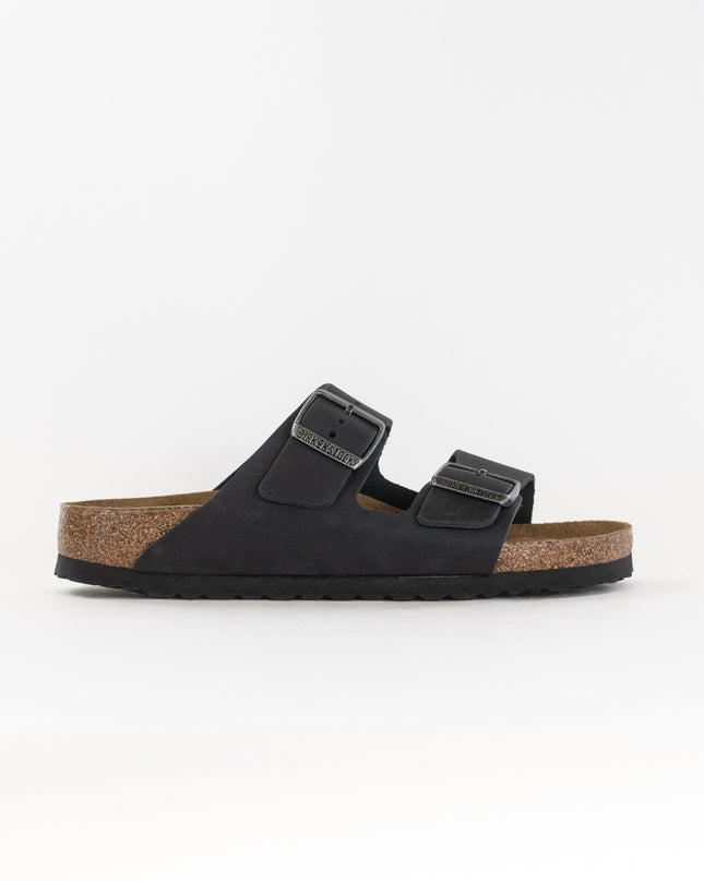 Birkenstock Arizona Soft Footbed (Unisex) - Black Oiled Leather