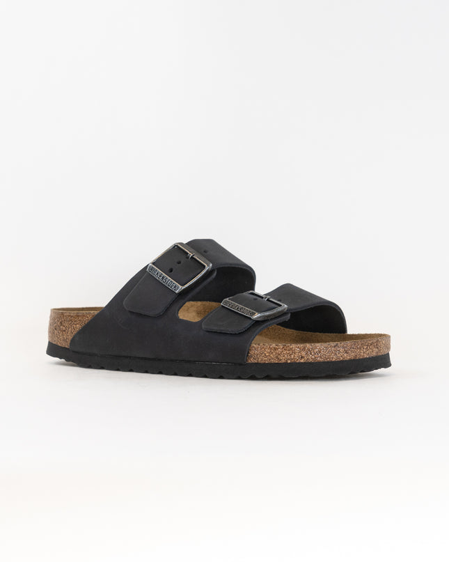 Birkenstock Arizona Soft Footbed (Unisex) - Black Oiled Leather