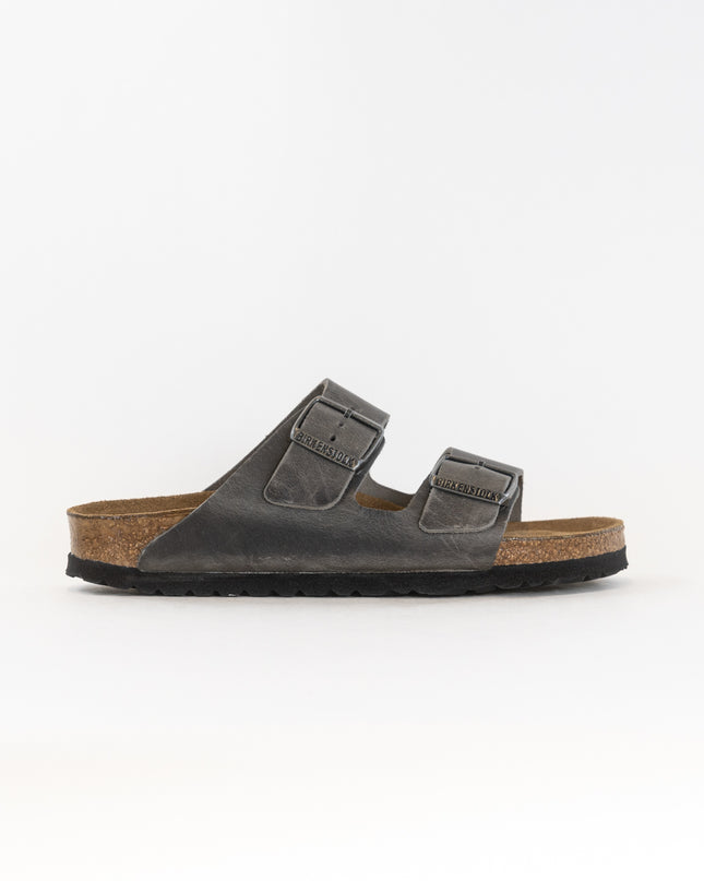Birkenstock Arizona Soft Footbed (Unisex) - Iron Oiled Leather