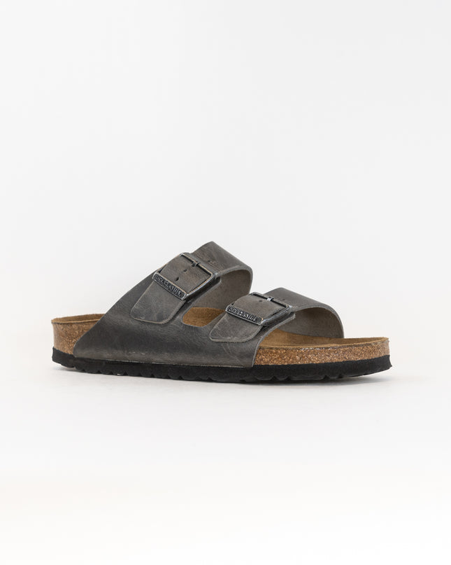 Birkenstock Arizona Soft Footbed (Women's) - Iron Oiled Leather