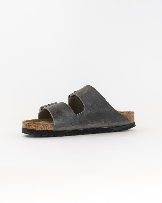Birkenstock Arizona Soft Footbed (Unisex) - Iron Oiled Leather