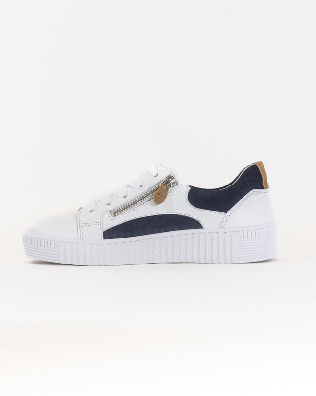 Gabor A1 Zipper Sneaker 23.330 (Women's) - White/Blue