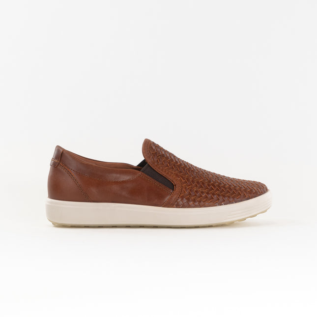 ECCO Soft 7 Woven Slip-on 2.0 (Women's) - Cognac