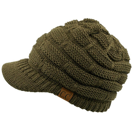 C.C Ribbed Knit Brim Beanie