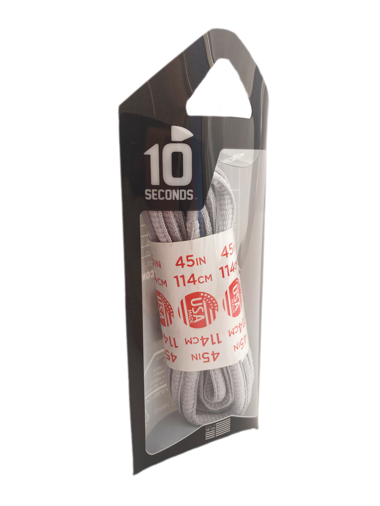10 SECONDS ATHLETIC OVAL LACES - CLASSIC GREY