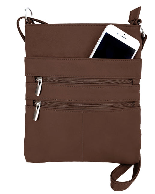 ROMA Large Cowhide Leather Crossbody Shoulder Bag