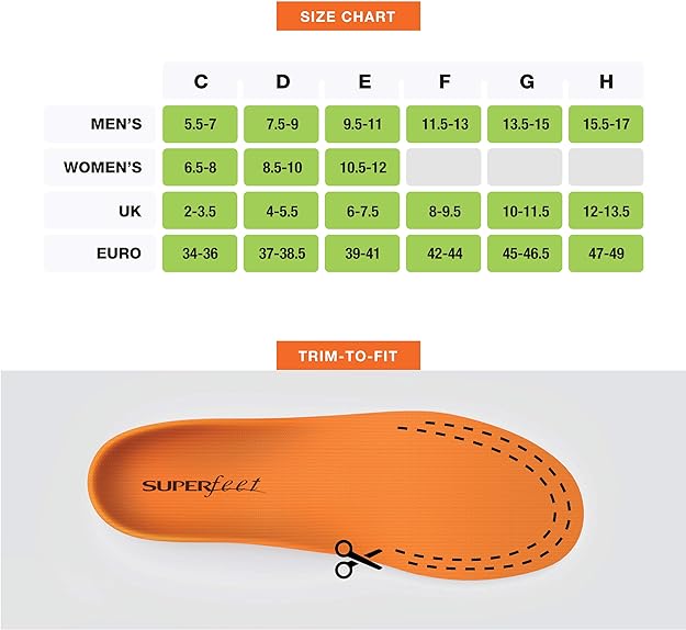 Superfeet Orange Orthotic Insole (Unisex) - Orange