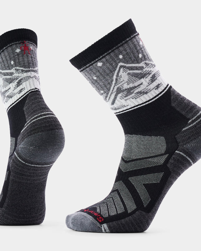 SMARTWOOL Hike Valley View Crew Socks - Black