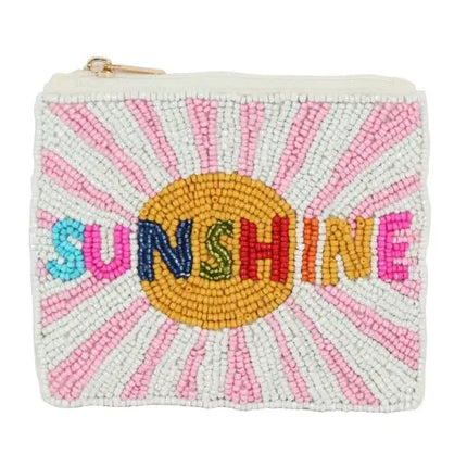 Ladies Fully Beaded Sunshine Fashion Coin Purse