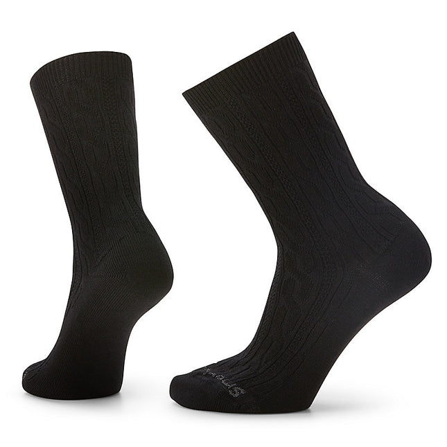 SMARTWOOL EVERYDAY CABLE CREW SOCKS - (UNISEX) - NAVY, CHALK VIOLET & BLACK