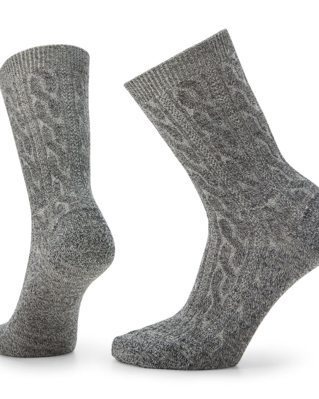 SMARTWOOL EVERYDAY CABLE CREW SOCKS - (UNISEX) - HONEY GOLD & NATURAL