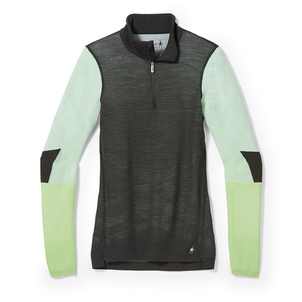 Women's Smartwool Intraknit Thermal Merino Base Layer Colorblock 1/4 Zip