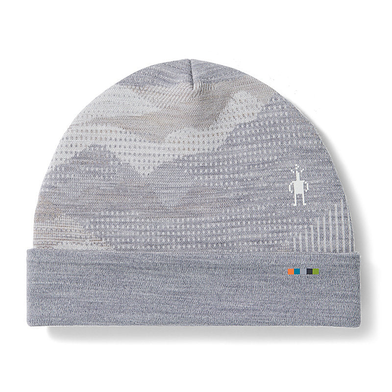 Smartwool Thermal Merino Reversible Cuffed Beanie - Light Gray Mountain Scape