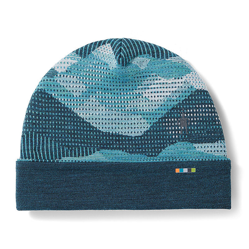 Smartwool Thermal Merino Reversible Cuffed Beanie - Twilight Blue Mountain Scape