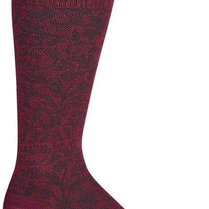 Women's Damask | Moderate Graduated Compression Socks - Cranberry
