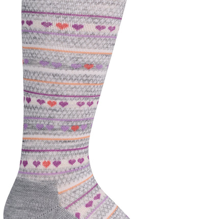 Sockwell Women’s HeartLink | Firm Graduated Compression Socks - Light Grey