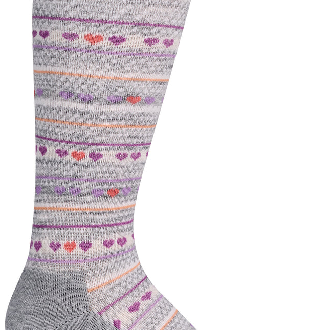 Sockwell Women’s HeartLink | Firm Graduated Compression Socks - Light Grey