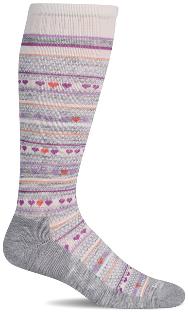 Sockwell Women’s HeartLink | Firm Graduated Compression Socks - Light Grey
