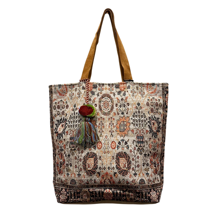 Chloe & Lex Vintage Tapestry Tote Bag