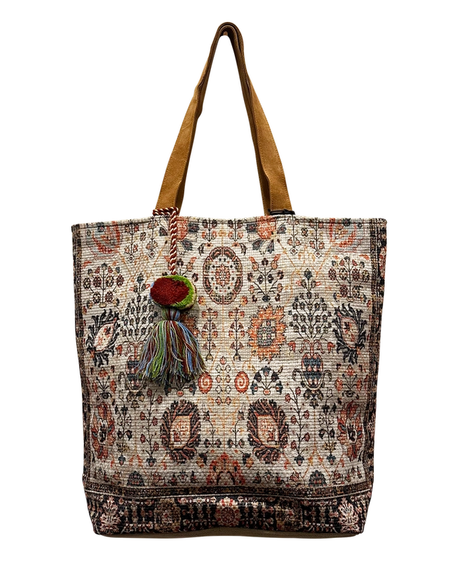 Chloe & Lex Vintage Tapestry Tote Bag