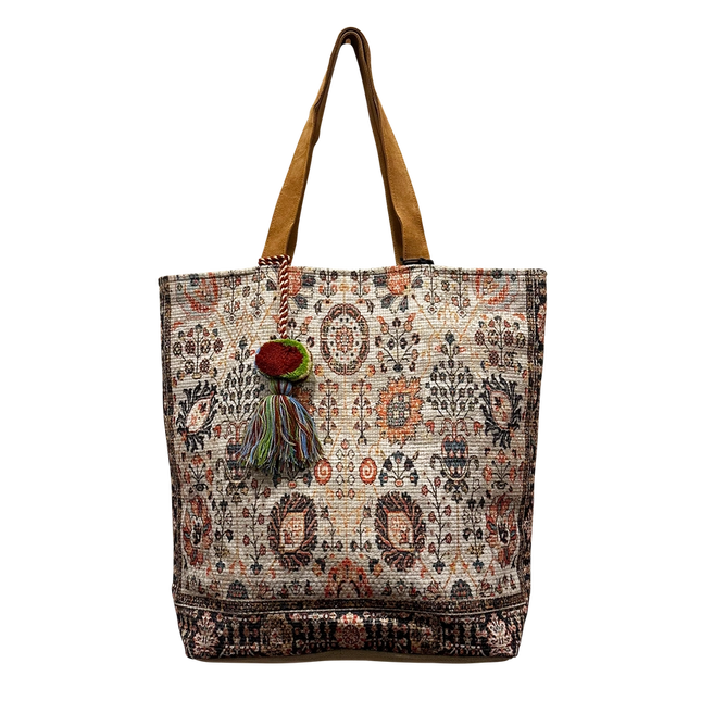Chloe & Lex Vintage Tapestry Tote Bag