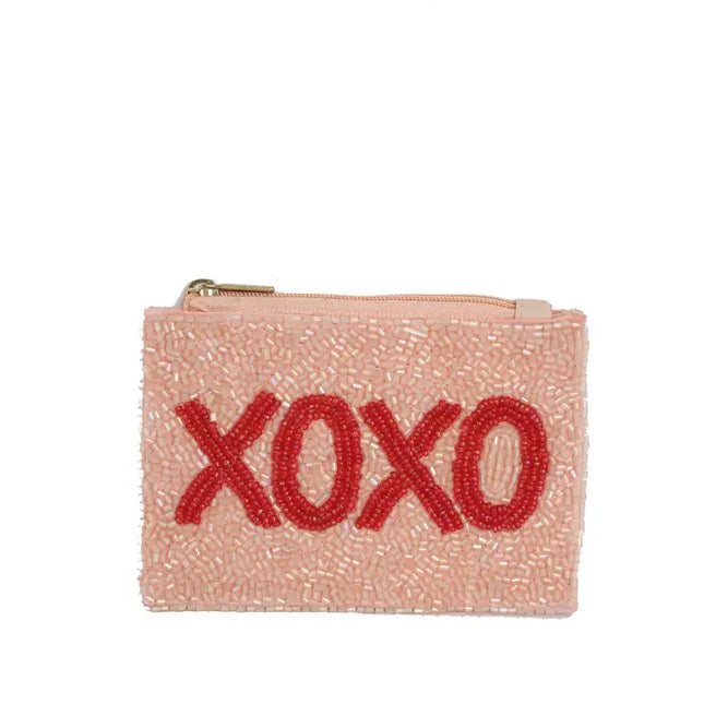 Ladies Fully Beaded Xoxo Theme Card Holder