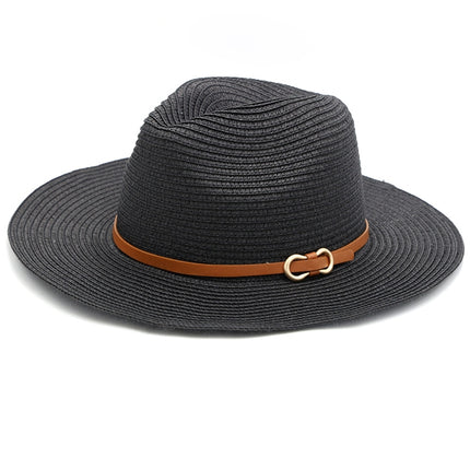 Leather Band Panama Hat