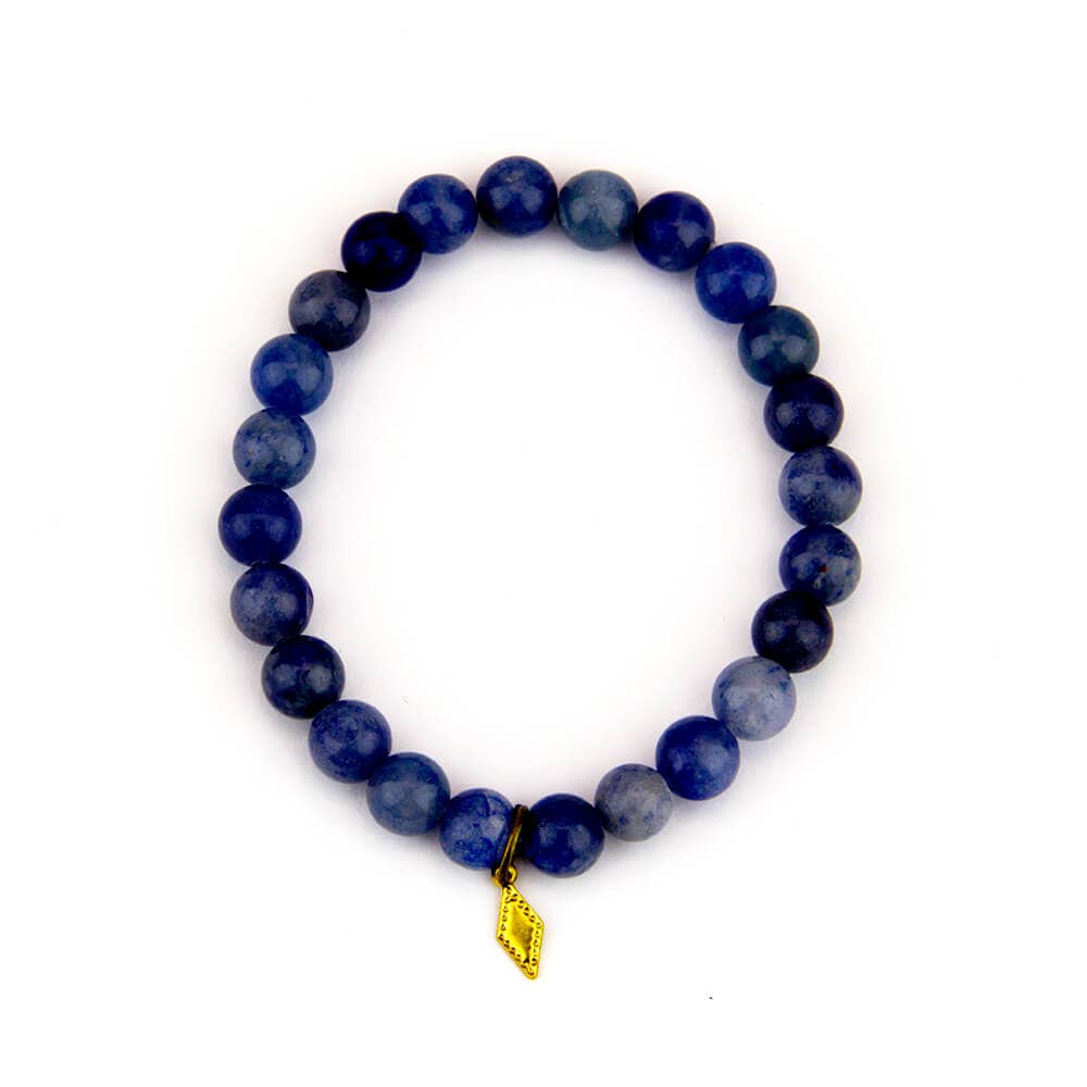 Santore Jewelry Company’s Blue Adventurine Stone Mala Bracelet