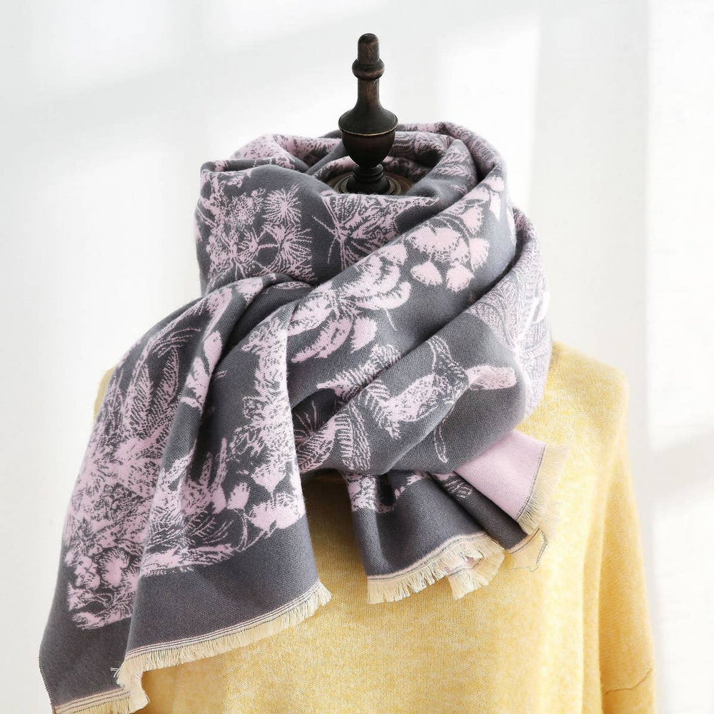 Accity Warm Faux Cashmere Printed Scarf