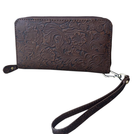 ROMA Vintage Cowhide Leather Wristlet