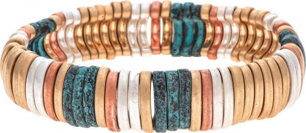Patina Mix Curved Bracelet