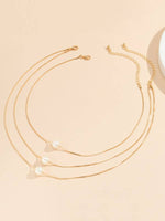 SIMPLE MULTILAYER PEARLS NECKLACE