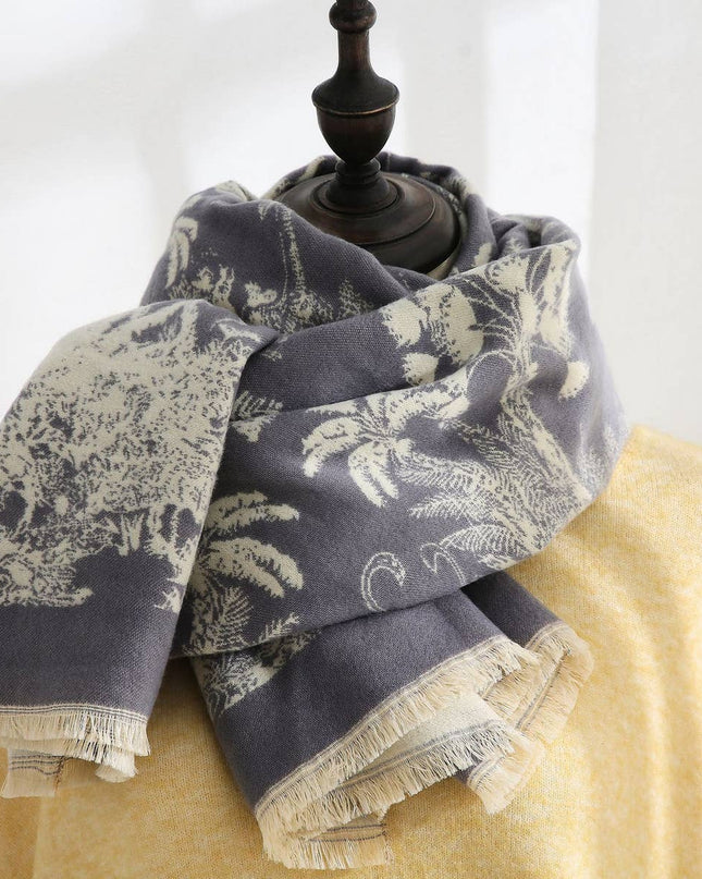 Accity Warm Faux Cashmere Printed Scarf