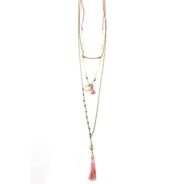 Sachi Tassels and Charms Necklace