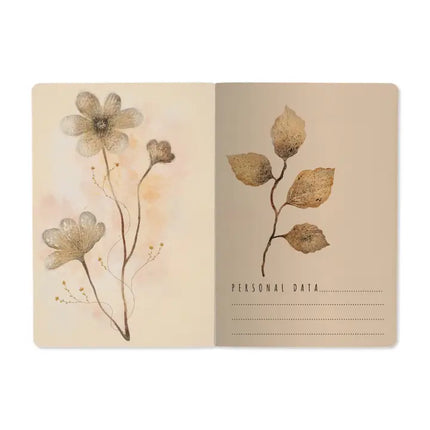 BV by Bruno Visconti A5 Notebook - Blush and Golden Flowers