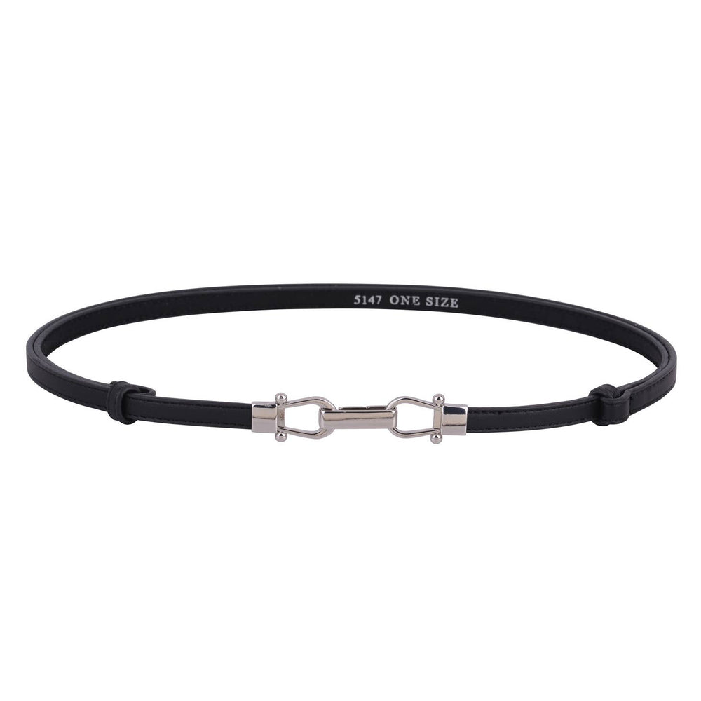 Adjustable Sliding Belt with Equestrian Clasp Buckle